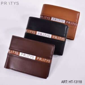 BILLETERA HOMBRE SIMIL CUERO CON DETALLES PRATYS, VARIOS COLORES HT-13118