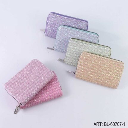 BILLETERA CON BRILLOS (MEDIANA) WL-60707-1