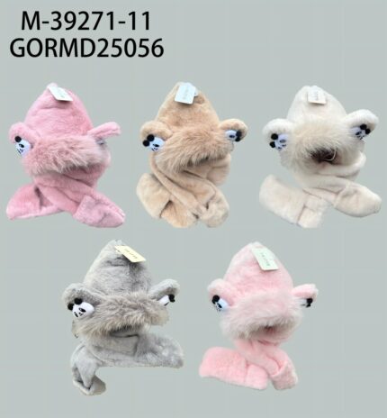 GORRO BUFANDA CON GUANTES DE PELUCHE M-39271-11