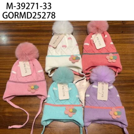 GORRO INFANTIL CON POMPOM M-39271-33