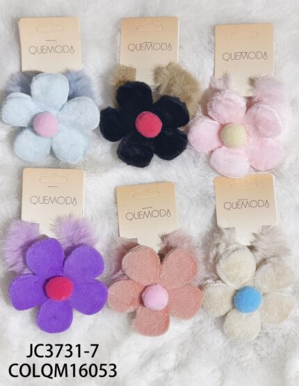 COLITA DE PELO DE PELUCHE CON FLOR JC3731-7-1200