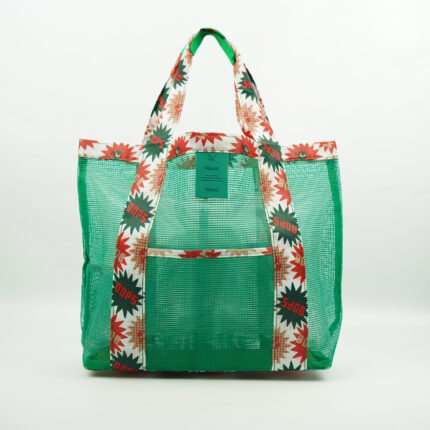 BOLSO DE RED CON FLROES C13-2-01