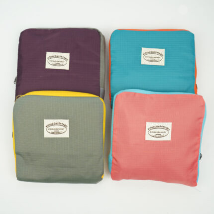BOLSO PLEGABLE (CHICO) BICOLOR SIMIL-IMPERMEABLE C10-2