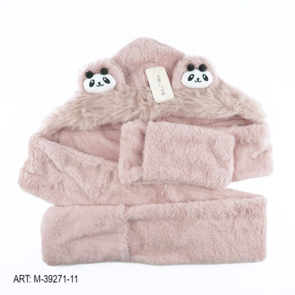 GORRO BUFANDA CON GUANTES DE PELUCHE M-39271-11