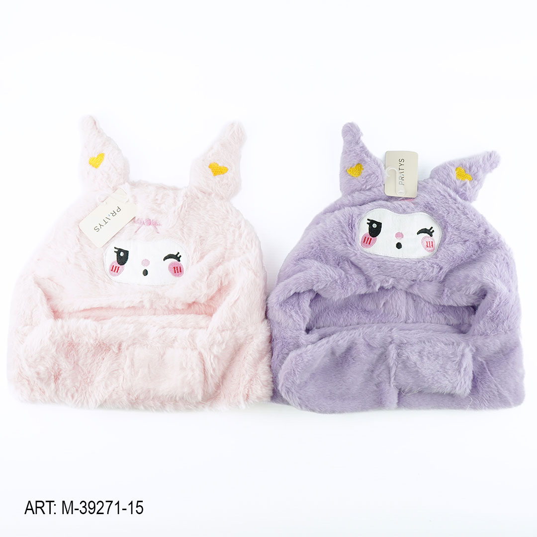 M-39271-15_00 GORRO BUFANDA INFANTIL DE PELUCHE M-39271-15 - Imagen 1