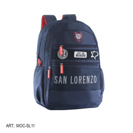 MOCHILA SAN LORENZO CON PARCHES MOC-SL11