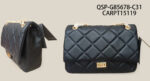 CARTERA SIMIL CUERO CON CADENA COLOR NEGRO QSP-G85678-C31-30