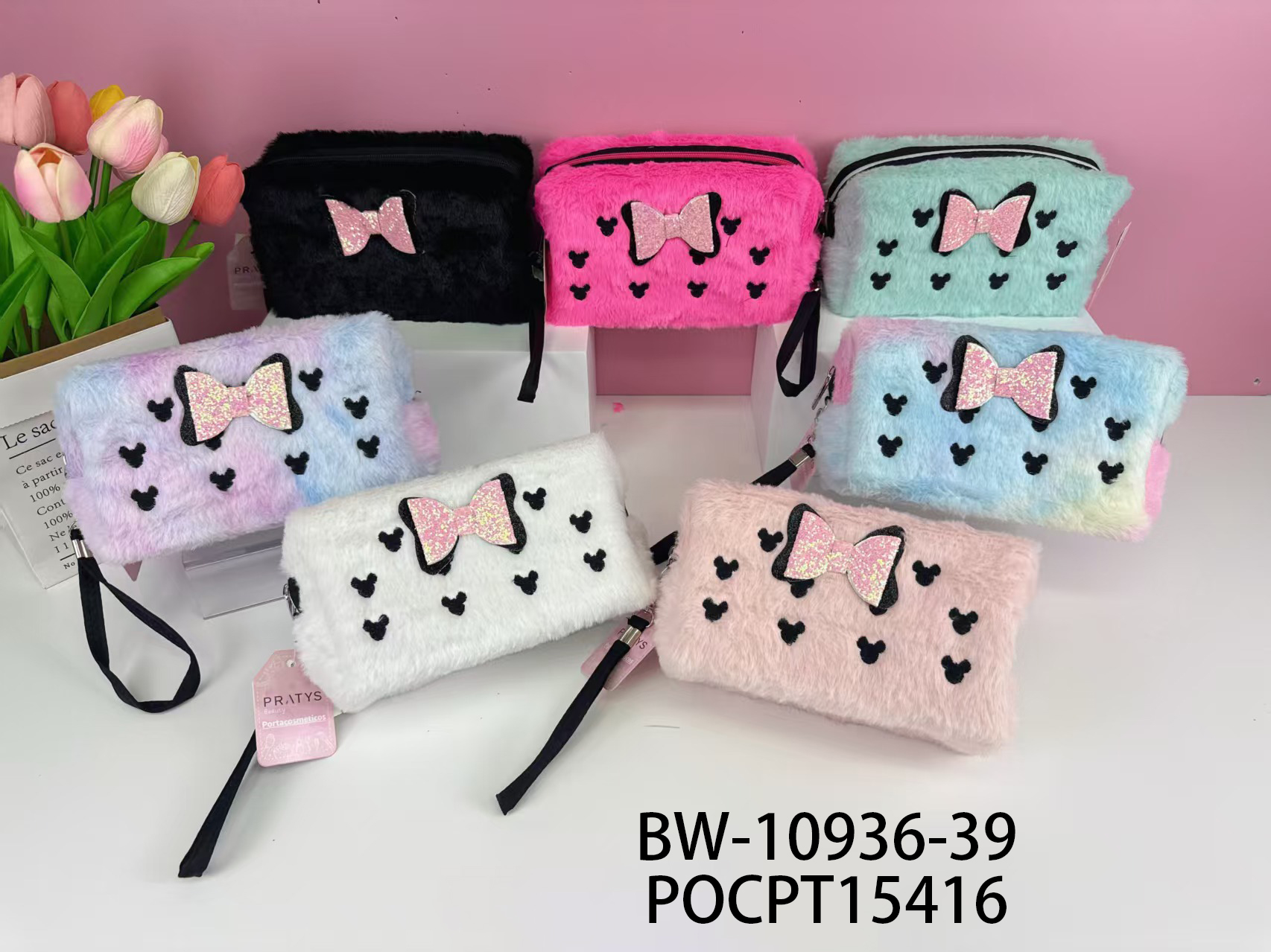 POCPT15416 PORTACOSMESTICO RECTANGULAR DE PELUCHE BW-10936-39-300 - Imagen 1