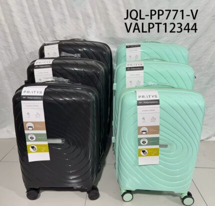 JUEGO DE VALIJA PP COLOR VERDE AGUA 3 PCS 20.24.28 JQL-PP771-V