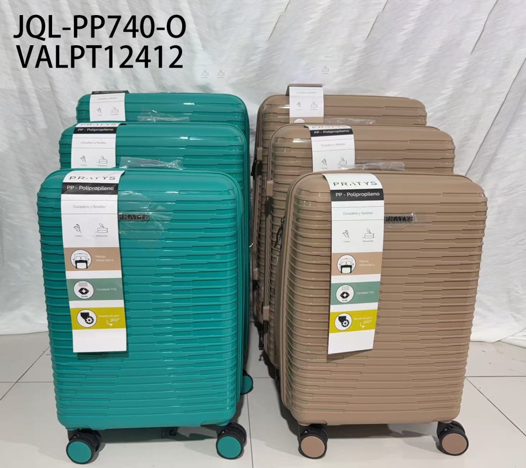 VALPT12412 JUEGO DE VALIJA PP COLOR BEIGE 3 PCS 20.24.28 JQL-PP740-O - Imagen 1